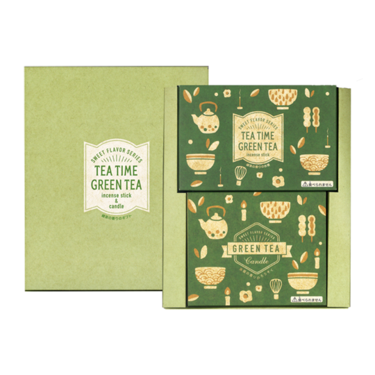 Green Tea Candle and Incense Gift Box