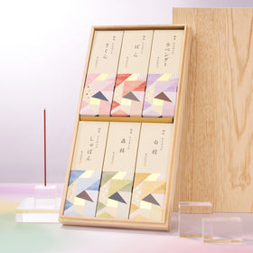 Japanese Incense Wooden Box Gift Set