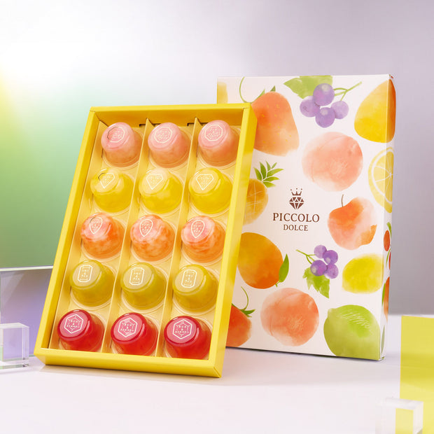 Piccolo Dolce Fruit Jelly Gift Set (15 Pieces, 5 Flavors)