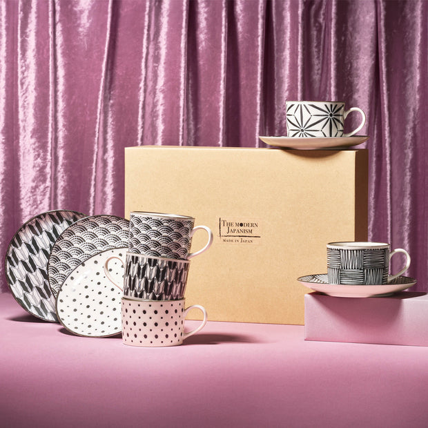 Porcelain Coffee Mug & Saucer Gift Set