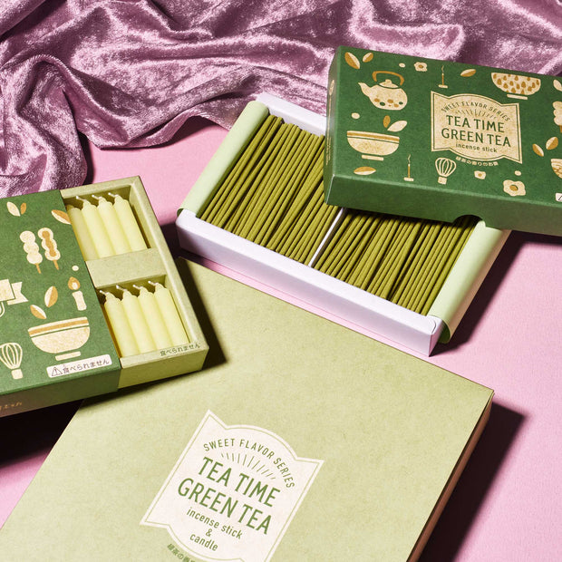 Green Tea Candle and Incense Gift Box
