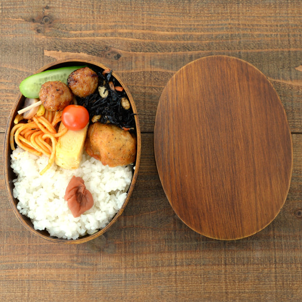 Dark Wood Bento Box and Chopsticks Set