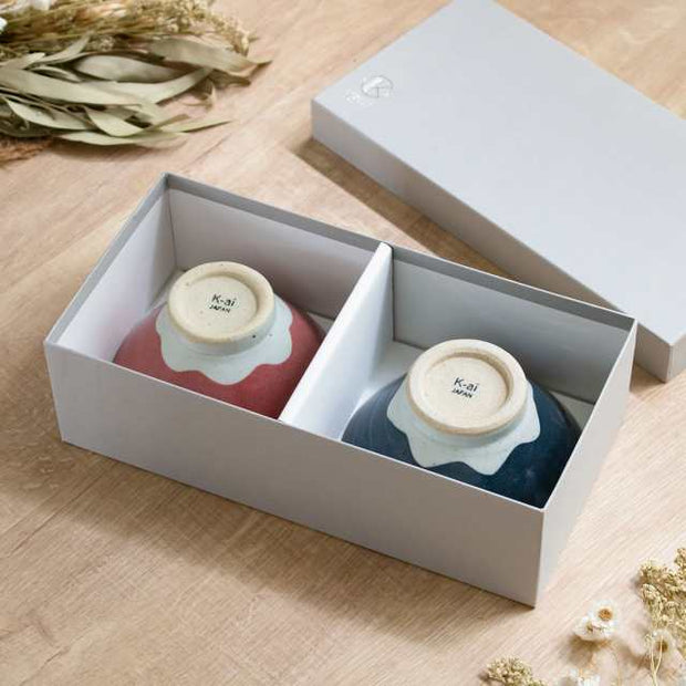 Ceramic Mt. Fuji Rice Bowl Gift Pair