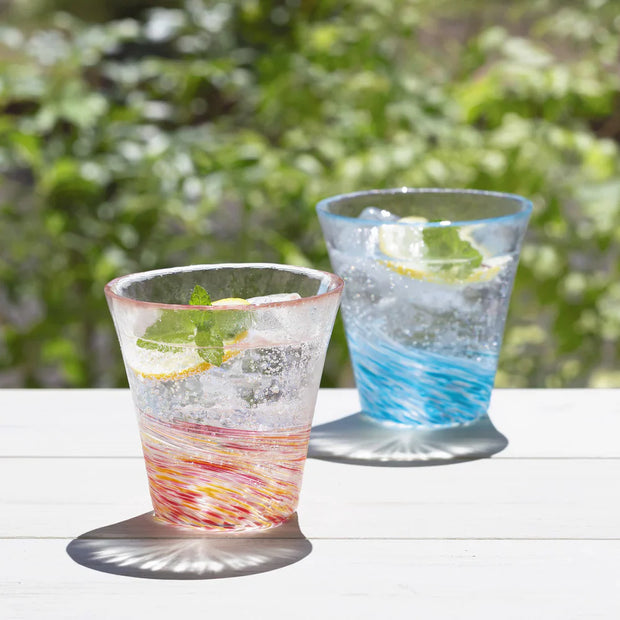 Tsugaru Biidoro Wind and Flame Glass Pair