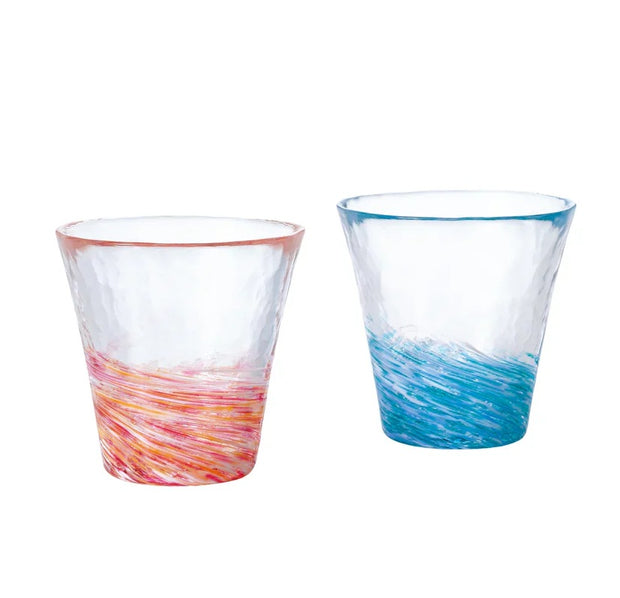 Tsugaru Biidoro Wind and Flame Glass Pair