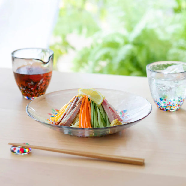 Nebuta Rainbow Round Glass Plate