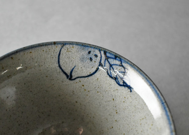 Hasami Ware Painted Peach Bowl