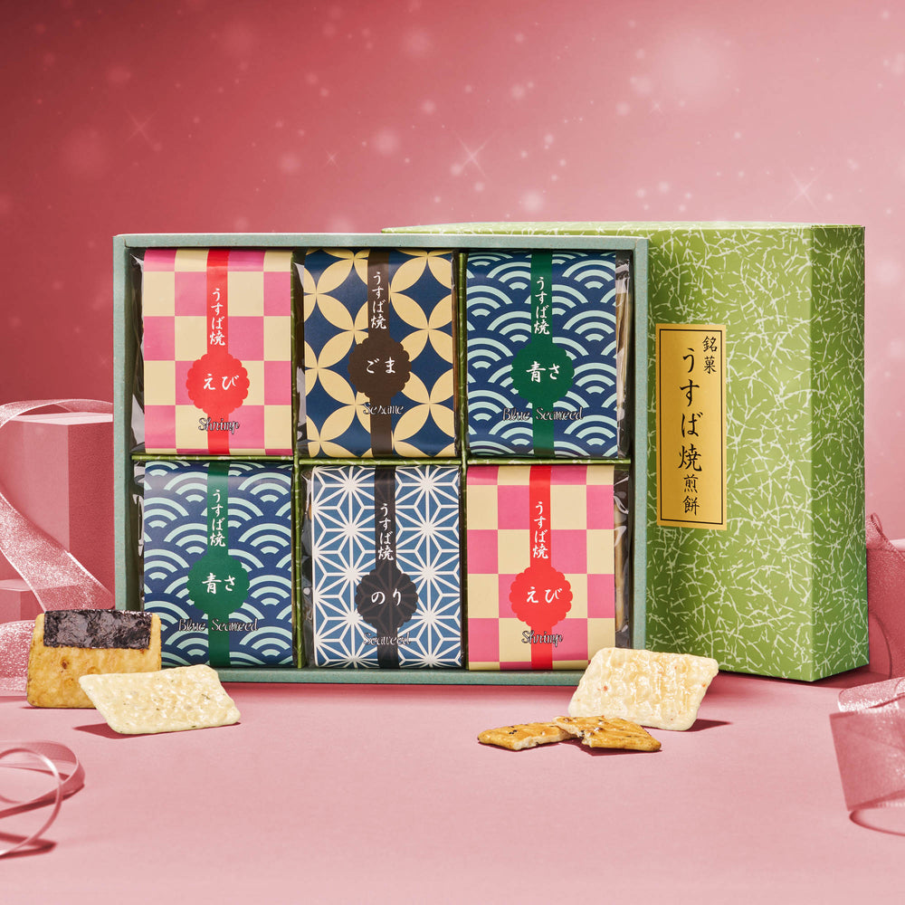 Japanese Thin Rice Cracker Assortment (58 Pieces, 4 Flavors)