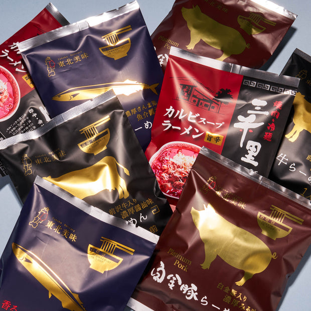 Premium Iwate Ramen Assortment (8 Servings, 4 Flavors)