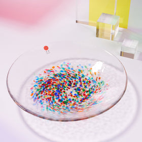 Nebuta Rainbow Round Glass Plate