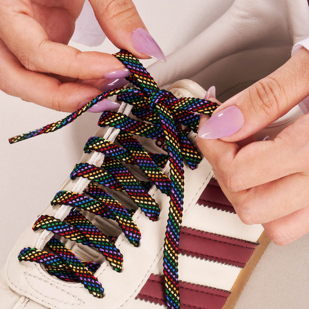 Rainbow String Kumihimo Shoelaces