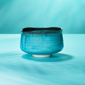 Minoyaki Ocean Blue Matcha Bowl