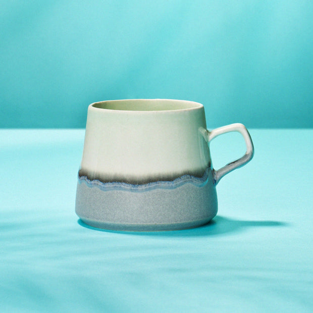 Pastel Jellé Square Mug (Green × Gray)