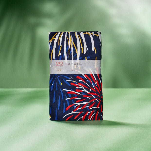 Summer Fireworks Tenugui Cloth