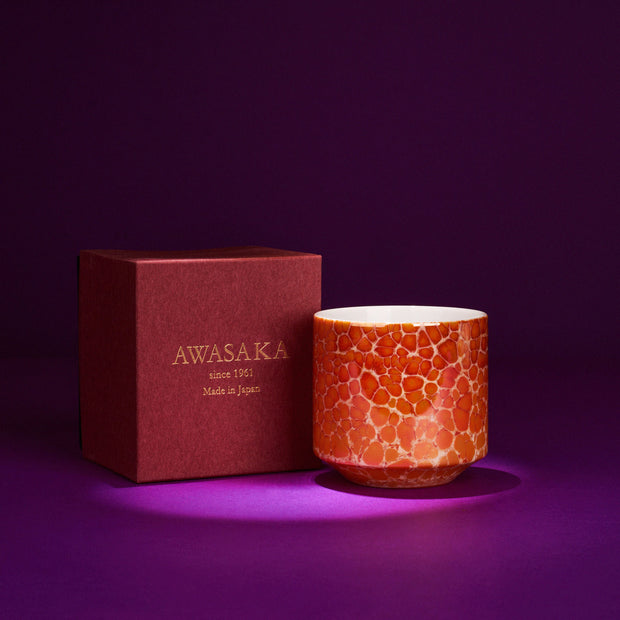 Champagne Red Luster Porcelain Cup