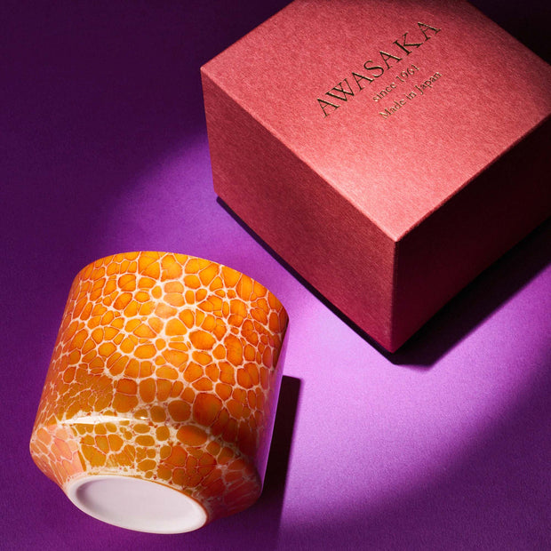 Champagne Red Luster Porcelain Cup