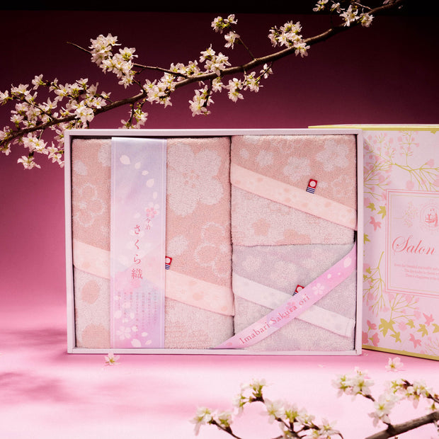 Sakura Weave Imabari Bath & Face Towel Set