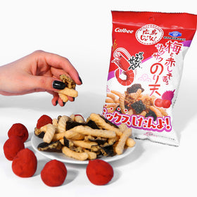 Seaweed Tempura and Shrimp Chips Mix: Plum + Red Shiso (1 Bag)