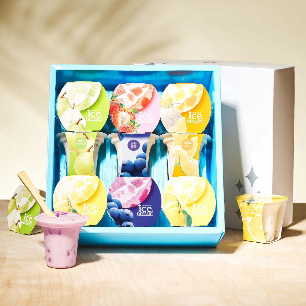 Premium Japanese Fruit Sorbet (9 Pieces, 5 Flavors)