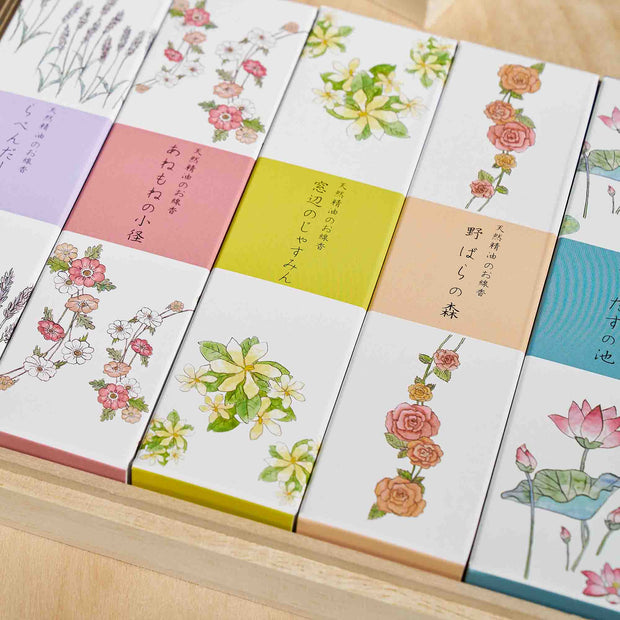Japanese Flowers Incence Gift Box