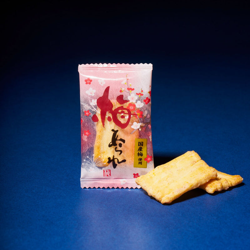 Sukkiri Ume Sour Plum Arare Rice Crackers (4 Pieces)